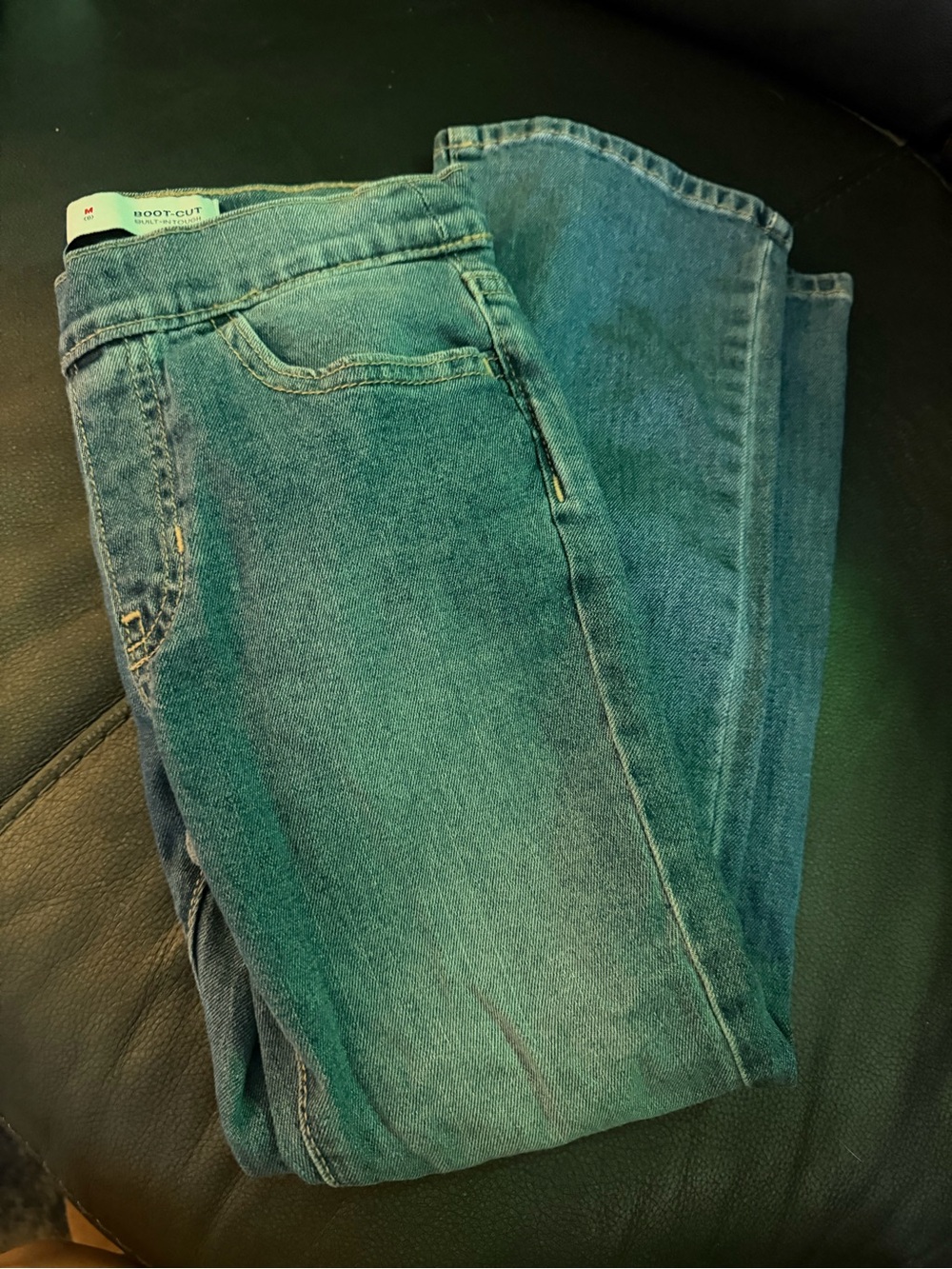 Girl’s Boot-Cut Jeans in Teal Blue